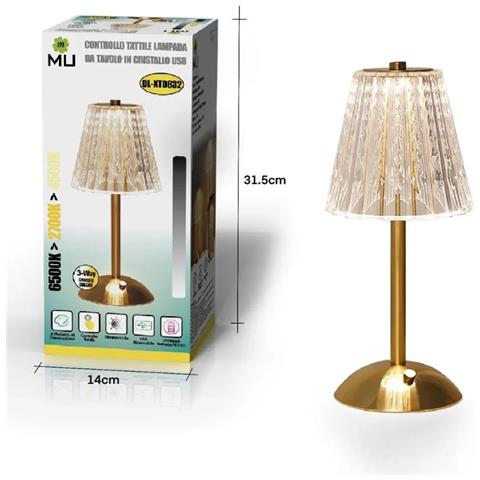 Lampada Da Tavolo Led Diamantata Ricaricabile Usb Per Bar Ristoranti Hotel 2 Pz - Foto 3