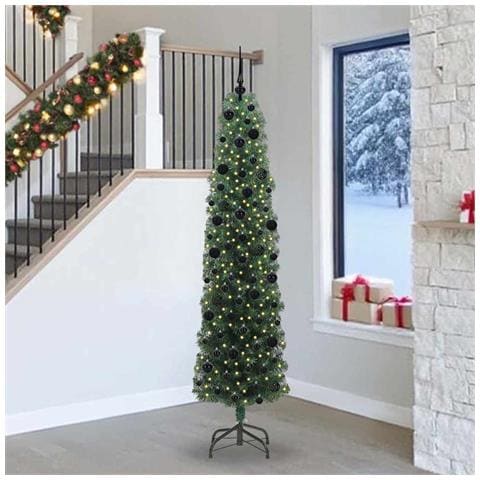 Albero di Natale artificiale con 300 LED Verde 240 cm - Foto 2