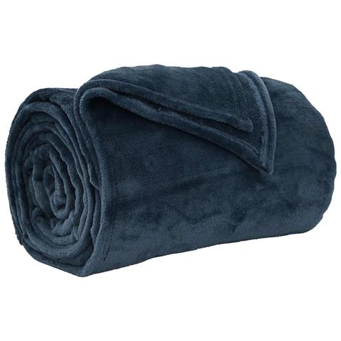 Coperta Blu navy 220 x 240 cm Panno - Foto 1