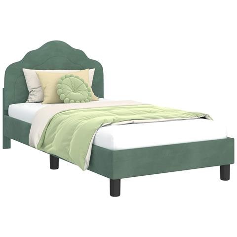 Struttura letto bambini con testata Verde Mare 80 x 160 cm - Foto 1