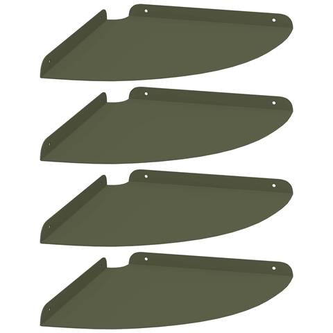 Mensola sospesa 4 pcs Oliver verde 30 x 30 x 2 cm - Foto 1