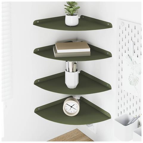 Mensola sospesa 4 pcs Oliver verde 30 x 30 x 2 cm - Foto 2