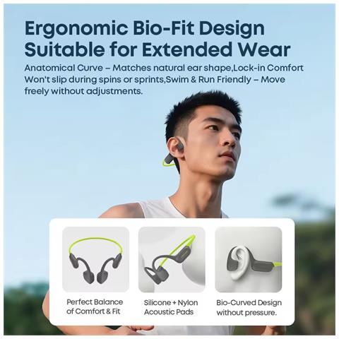 Auricolari Open-Ear - Verde, Grigio - Foto 4
