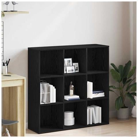 Mobile libreria Rovere Nero 98x29x97,5 cm in Legno Multistrato - Foto 2