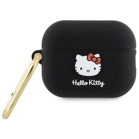 Custodia In Silicone 3d A Forma Di Testa Di Gattino Hello Kitty Per Airpods Pro 2 (2022/2023) - Nera - Foto 2