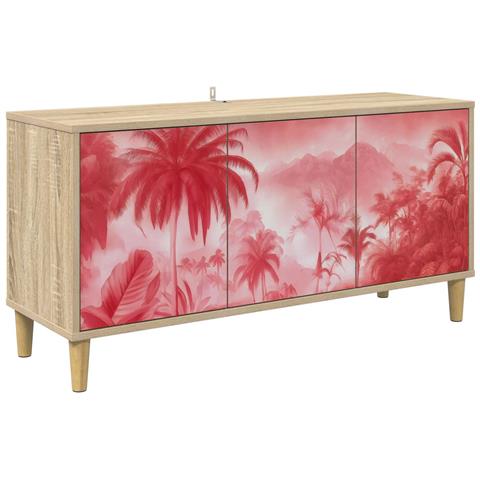 Mobile TV AACHEN 102 x 33 x 50 cm Sonoma Legno ingegnerizzato - Foto 1