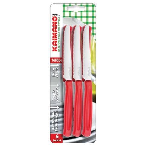 Coltello da Tavola 6 Pezzi Colore Rosso - Foto 3