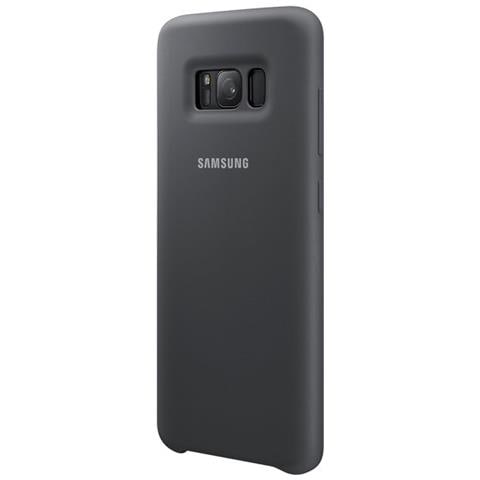 Cover in Silicone Galaxy S8 Argento / Grigio Scuro - Foto 1