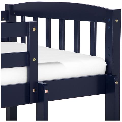 Letto A Castello In Legno Di Colore Blu Marino 90 X 200 Cm Revin - Foto 35