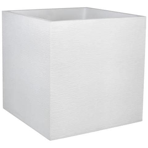 Vassoio Di Fiori Quadrato In Grafite Eda Graphit - 57 L - 49,5 X 49,5 X 49,5 Cm - Ceruse Bianco - Foto 1