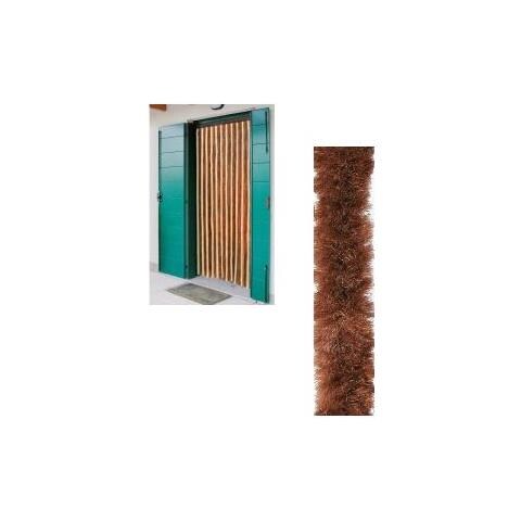 Tenda Ciniglia Cm 90x220 Marrone. 100% Fibra Polipropilenica Completamente Riciclabile. Tenda Leggera E Gradevole Al Tatto, Silenziosa, Antimosche, Facilmente Lavabile - Foto 1