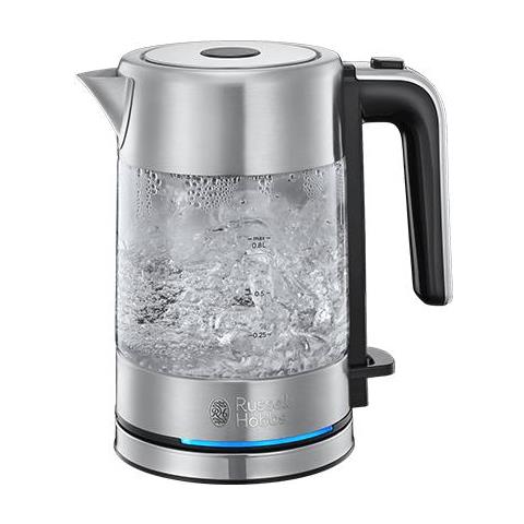 24191-70 Bollitore Elettrico 0,8 L Nero, Acciaio Inossidabile, Trasparente 2200 W - Foto 1