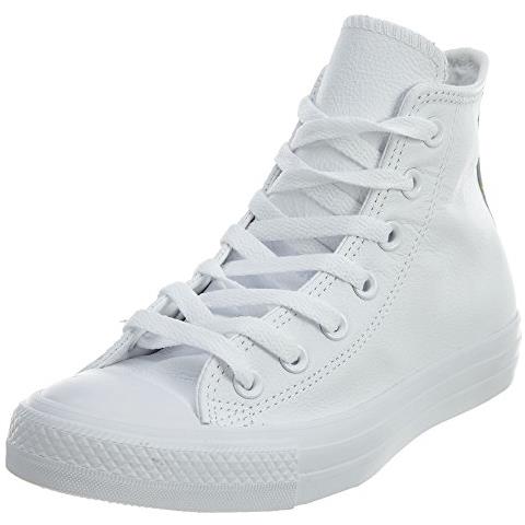 Converse All Star Hi Leather, Sneaker Unisex - Adulto, Bianco, 39 Eu - Foto 1