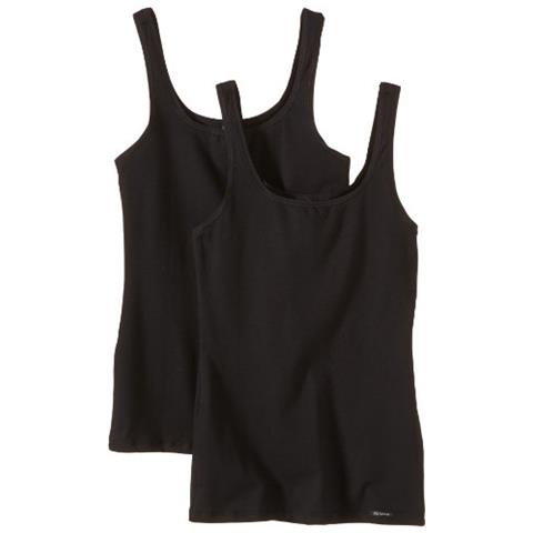 Advantage Cotton Tank Top 2er Pack Canottiera, Nero (black 7665), 44 (taglia Produttore: 38) (pacco Da 2) Donna - Foto 1