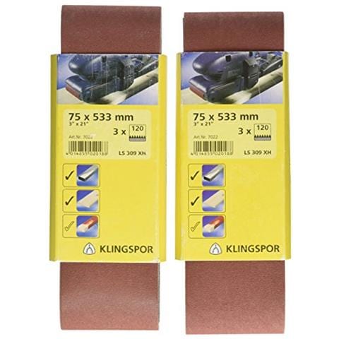 7022 Ls 309 Xh - Nastro Abrasivo Per Smerigliatrice Manuali, 75 X 533 Mm, 6 Pz, Grana 120 - Foto 1