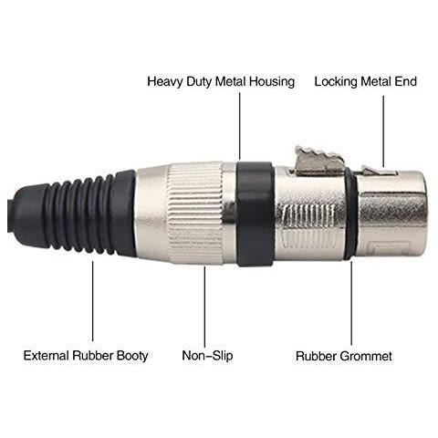 Xlr Femmina A 14 Di Pollice (635 Mm) Trs Jack Conduttori Bilanciati Collegamenti Del Segnale Via Cavo Quarto Di Pollice Per Xlr Patch Cable - 1m 3 Ft - Foto 4