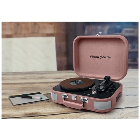 Mt-201 Btp Giradischi Impianto Stereo Bt Usb Vintage Rosa - Foto 11