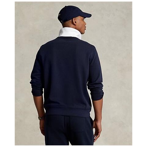 Felpa Ralph Lauren Uomo 100% Cotone Felpa Classica Girocollo Con Logo Ricamato Tg S - Foto 4