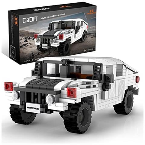 Kit Di Costruzione Per Auto Suv Humvee - Set Di Modelli Di Auto Autorizzati - Veicolo Di Costruzione Simulata 1:24 - Blocchi Da 328 Pezzi - Giocattoli In Mattoncini Cada Per Bambini E Adulti Dagli 8 Anni In Su - Per Ragazzi, Ragazze, Hobbisti, Coll - Foto 1