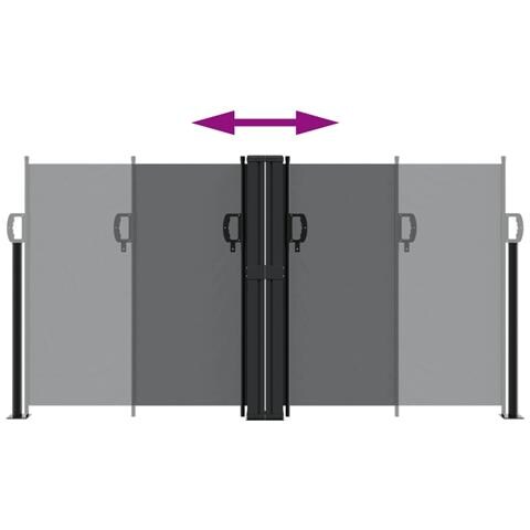 Tenda da Sole Laterale Retrattile Nera 120x1000 cm - Foto 10