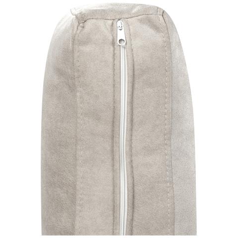 Divano Angolare 3 Posti Flam Velluto Grigio Lato Sinistro - Foto 8