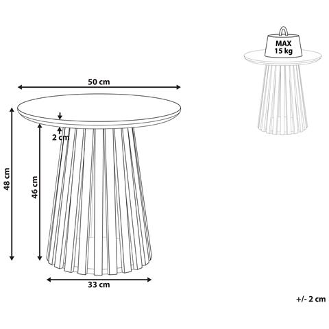 Tavolino Da Caffè Mesilla Legno D'acacia Marrone - Foto 2