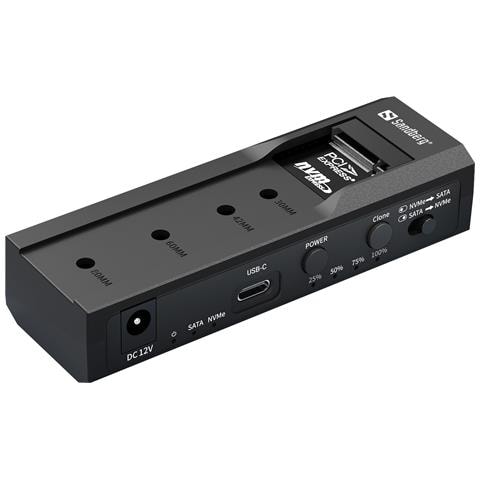 136-49 docking station per unità di archiviazione USB 3.2 Gen 2 (3.1 Gen 2) Type-C Nero - Foto 1