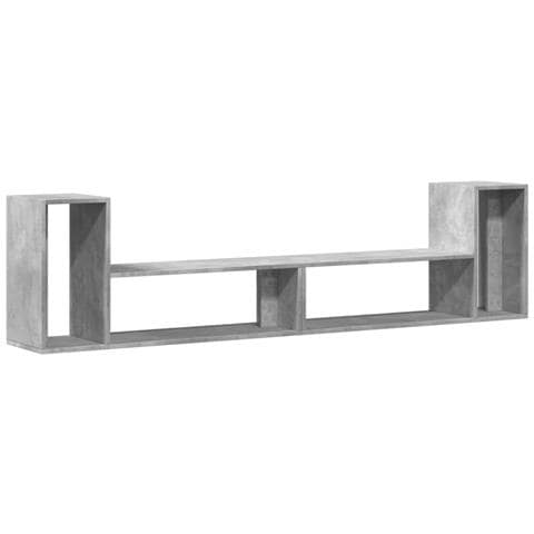 Mobili Tv Muro 2pz Grigio Cemento 100x30x50cm Legno Multistrato - Foto 2