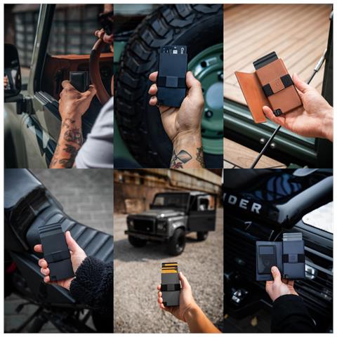 Portacarte In Alluminio - Adatto Per 12 Carte E Contanti - Sottile - Portafoglio Intelligente - Portafoglio Magsafe - Rosso - Foto 2