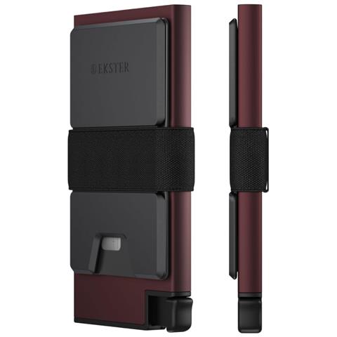 Portacarte In Alluminio - Adatto Per 12 Carte E Contanti - Sottile - Portafoglio Intelligente - Portafoglio Magsafe - Rosso - Foto 1