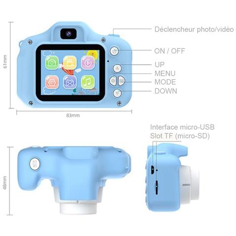 Macchina Fotografica Digitale Per Bambini Easyclick Leggera, Blu - Foto 4