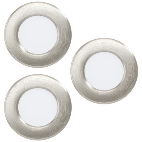 Faretto Ad Incasso Moderno Fueva 5 Acciaio Nichel Satinato 3 Luci Led 2,7w - Foto 1