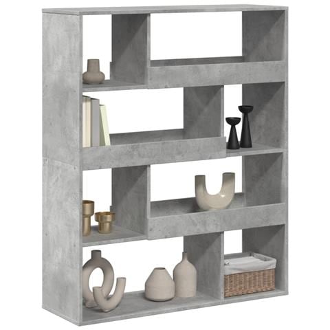 Libreria Grigio Cemento 100x33x125,5 Cm In Legno Multistrato - Foto 3