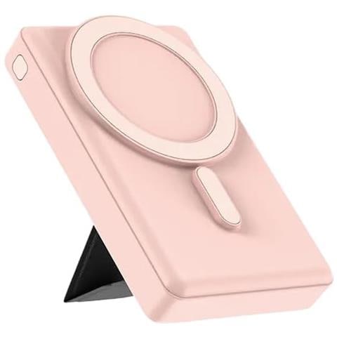 X Powerbank Rosa Magsafe E Ricarica Wireless Fast Charger Interfaccia Usb-a E Type C Capacità 10000 mah Ricarica 3 Dispositivi Contemporaneamente - Foto 1