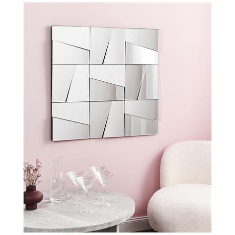 Specchio Ancemont 80 Cm 80 Cm Argento - Foto 1