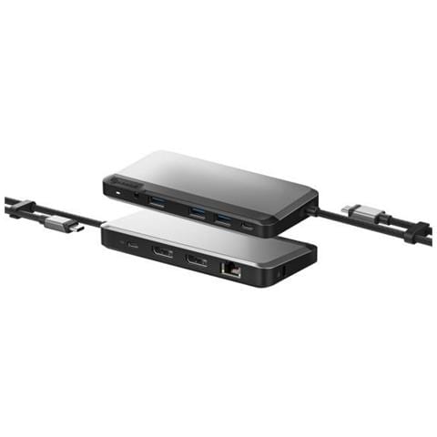 U1CAD-SGR replicatore di porte e docking station per laptop Cablato USB 3.2 Gen 1 (3.1 Gen 1) Type-C Grigio - Foto 3
