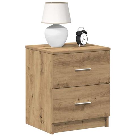 Comodino Con 2 Cassetti Rovere Artigianale 40x36x50 Cm - Foto 1