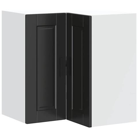 Pensile Da Cucina Ad Angolo Porto Nero In Legno Multistrato - Foto 2