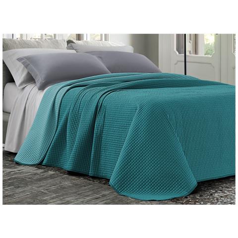 Quilt Trapuntino Estivo 100gr Mq Bicolor Double Face Tinta Unita Modello Cloe Matrimoniale Tiffany - Foto 1