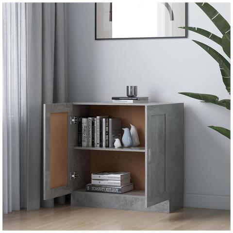 Lusso Casadino - Libreria Grigio Cemento 82,5x30,5x80 Cm In Legno Multistrato - Foto 2