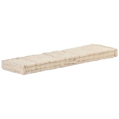 Lusso Casadino - Cuscino Per Pallet E Pavimento In Cotone 120x40x7 Cm Beige - Foto 2