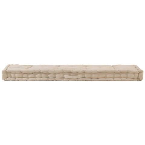 Lusso Casadino - Cuscino Per Pallet E Pavimento In Cotone 120x40x7 Cm Beige - Foto 1