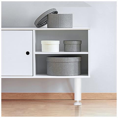 Staffe Per Gambe Da Tavolo Bianche - Set Da 4  12 Cm - Foto 2