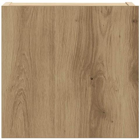 Set Mobile TV 8 pz Montato a Parete Rovere in Legno Multistrato - Foto 9