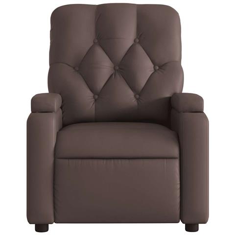 Poltrona Reclinabile Elettrica Marrone in Similpelle - Foto 9