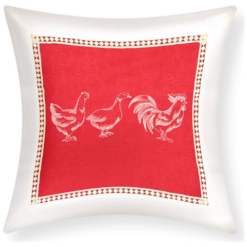 Set Di 2 Copricuscini Ricamati A Forma Di Oca 40x40 Cm - Foto 1