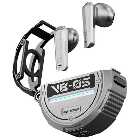 Auricolari Tws Wireless Bluetooth 5.3 Con Custodia Di Ricarica Bassi Profondi, Grigio - Foto 5