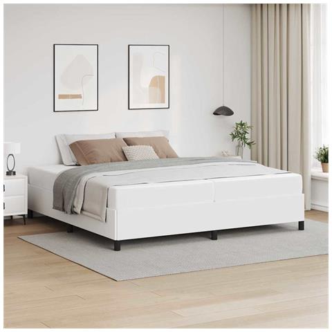 Struttura letto con materasso con materasso Bianco 200 x 200 cm - Foto 2