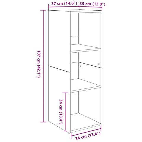 Set mobile TV 2 pcs Rovere Nero Legno multistrato - Foto 9