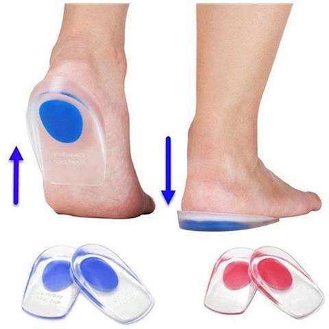 Gel Cuscinetti Rialzo Tallone Bicolore Misura Grande (blu+rosso) 2 Paia - Solette Ammortizzanti Morbide - Foto 1